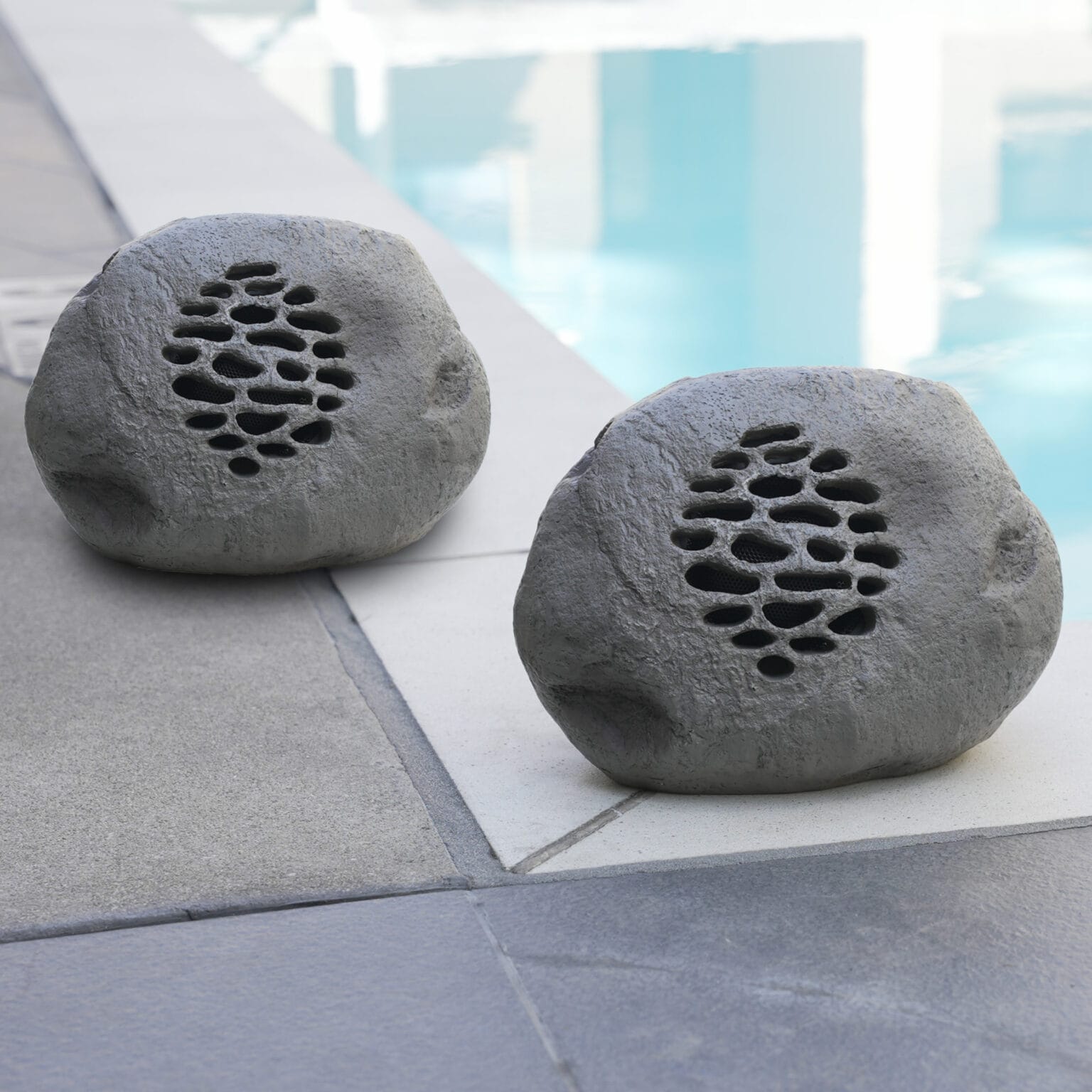 Solar Bluetooth Enabled Rock Speaker, Audio for Pool, Deck, & Patio