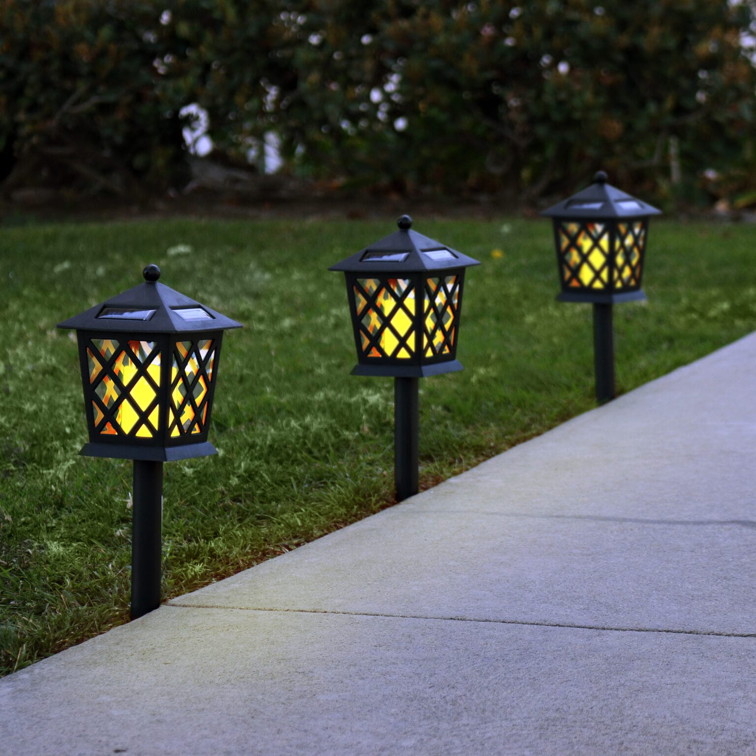 Tall Outdoor Solar Powered Pathway LED Light Stakes