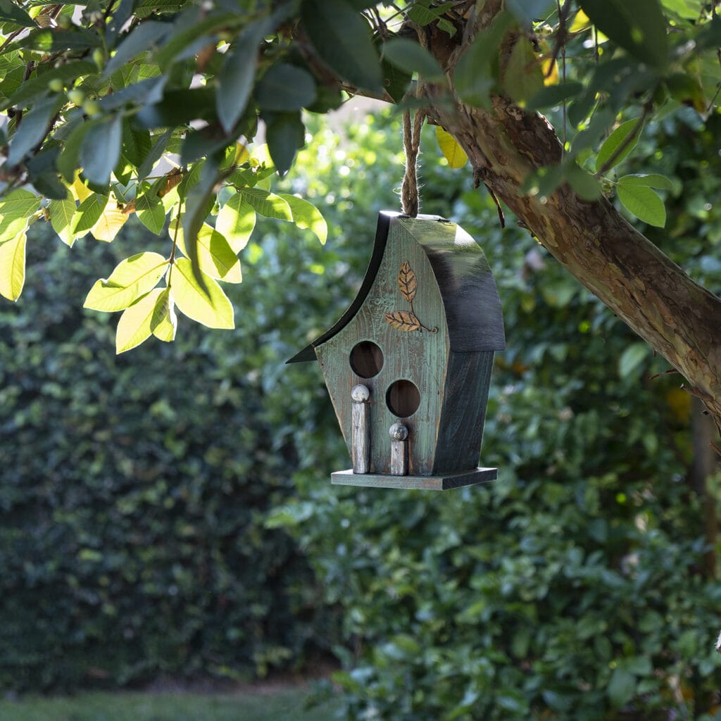 Tall Outdoor Hanging Wooden Birdhouse